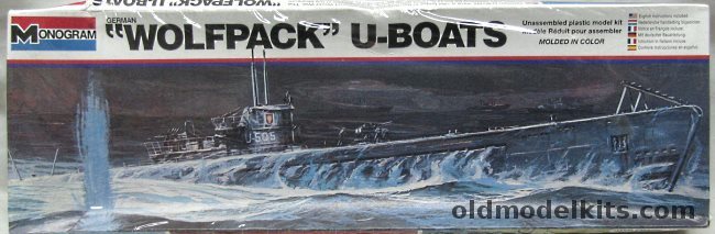 Monogram 1/209 Wolfpack U-505 Type IX U-Boat, 3102 plastic model kit